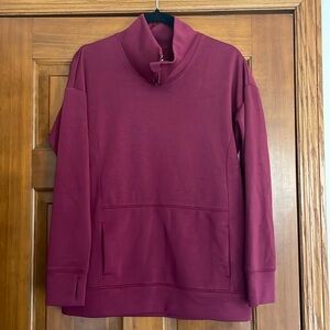 GAIAM berry red quarter zip pullover